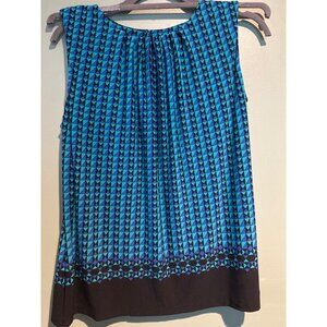 Calvin Klein Womens PM Top Aztec Print Boho Southwestern Vintage 90s Cottagecore